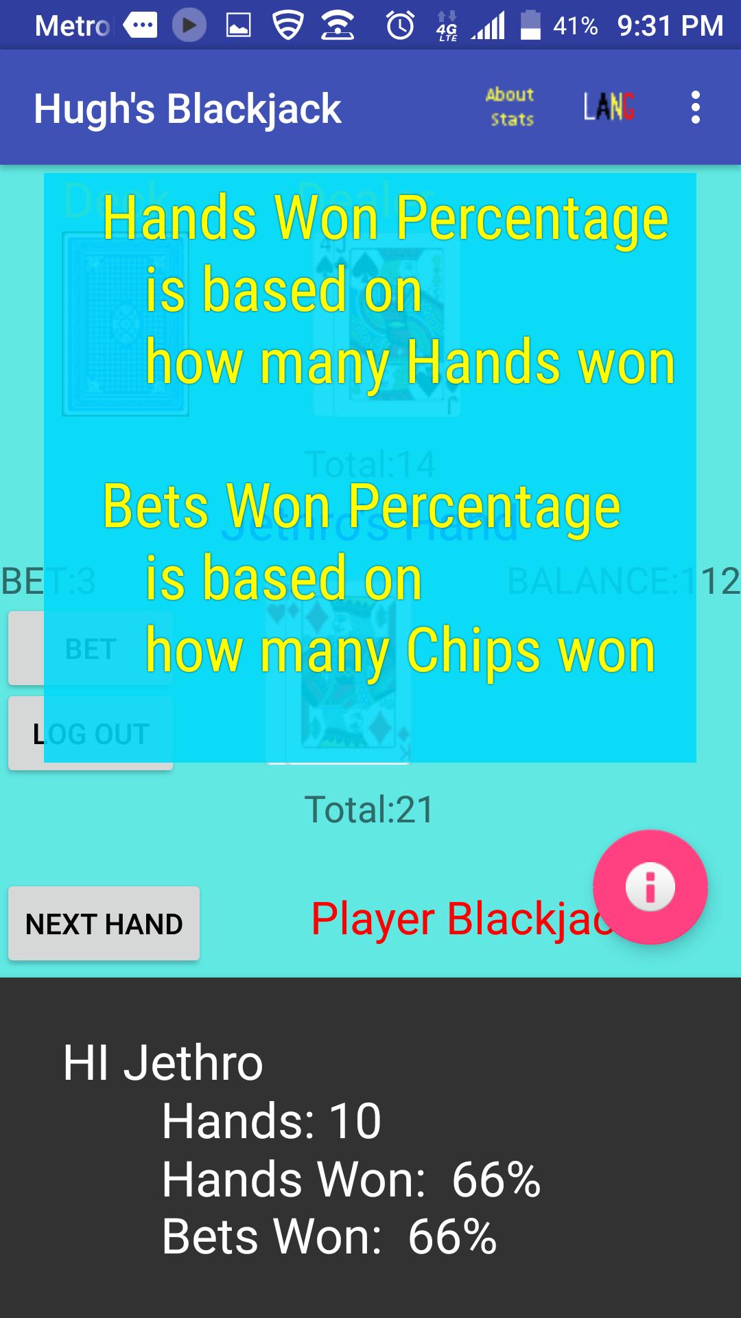 Hugh's Blackjack
