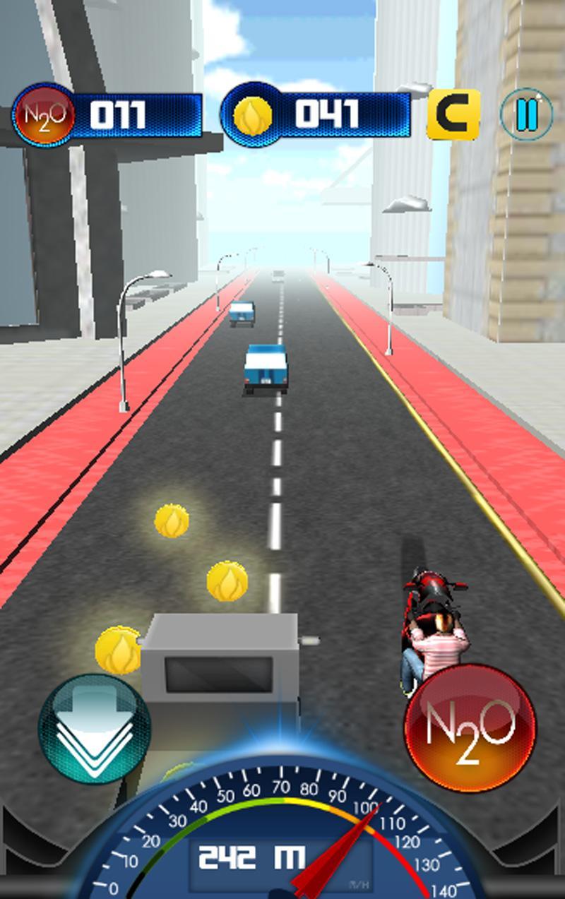 Downhill Moto - Traffic Smash