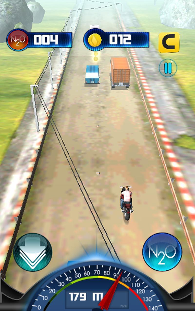 Downhill Moto - Traffic Smash