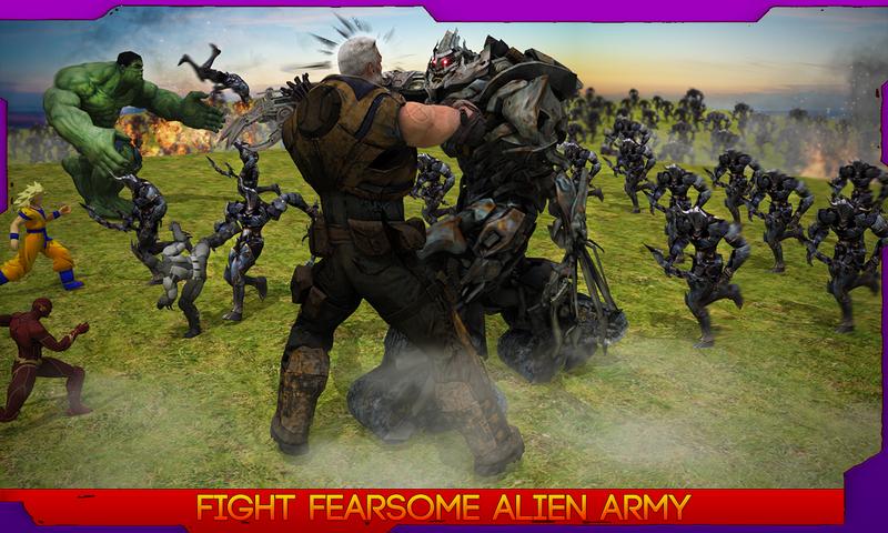 Alien vs Hero: Superhero Epic Battle