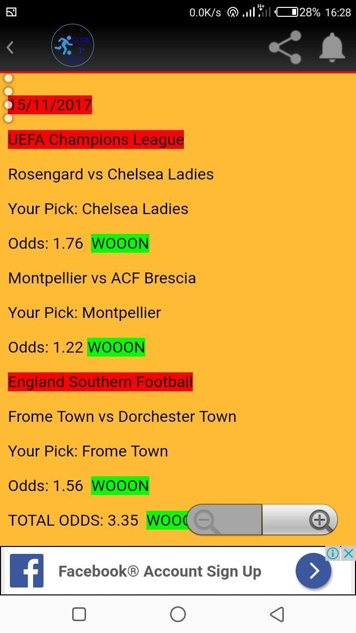 SURE 3+ ODDS