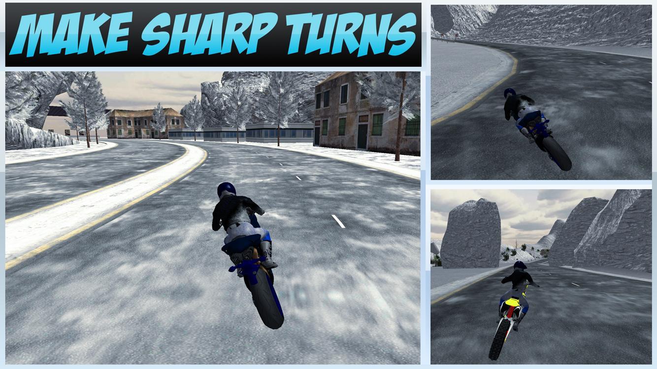 Snow Bike Rider City Madness