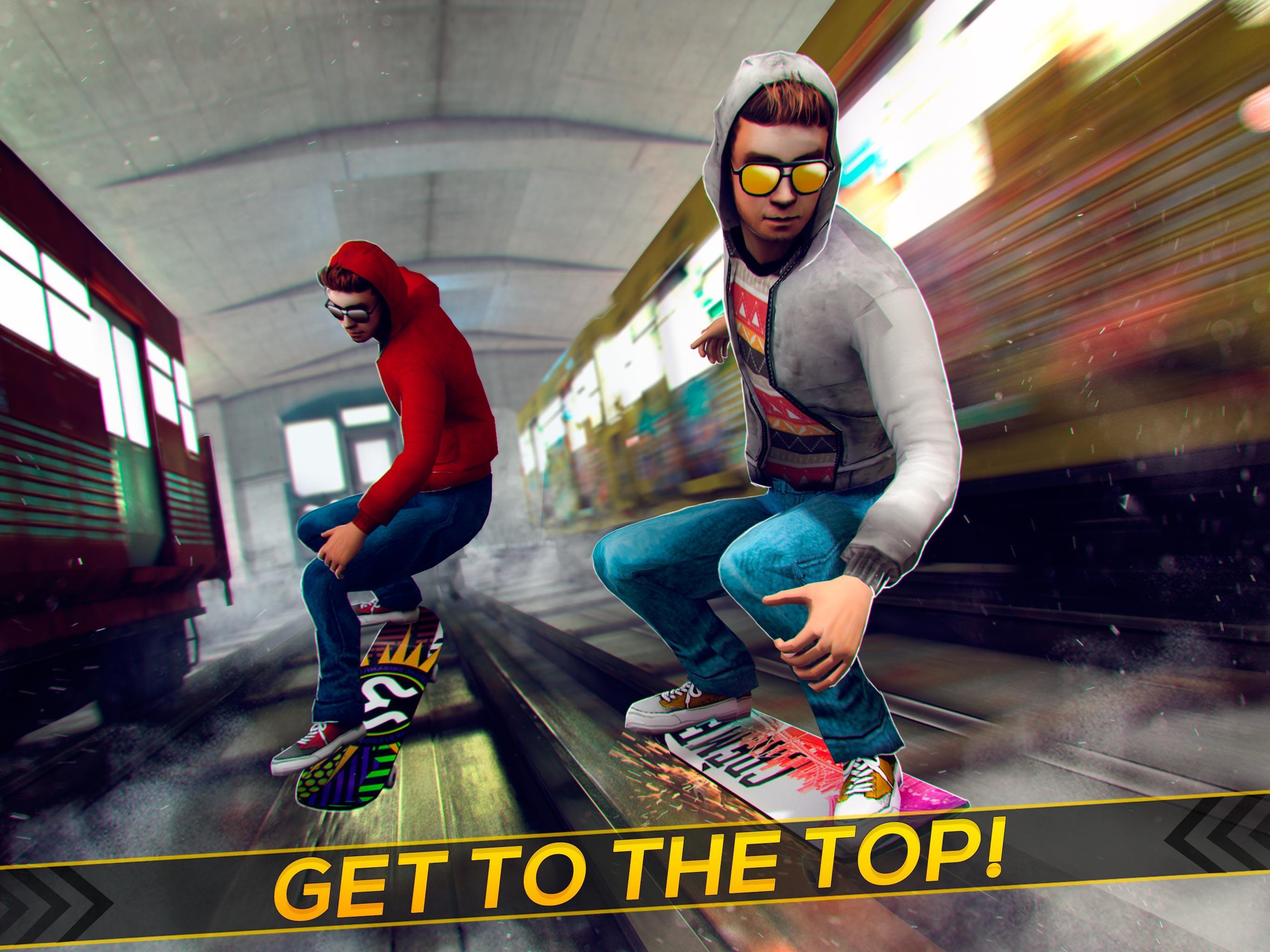 Subway Skateboard Ride Tricks