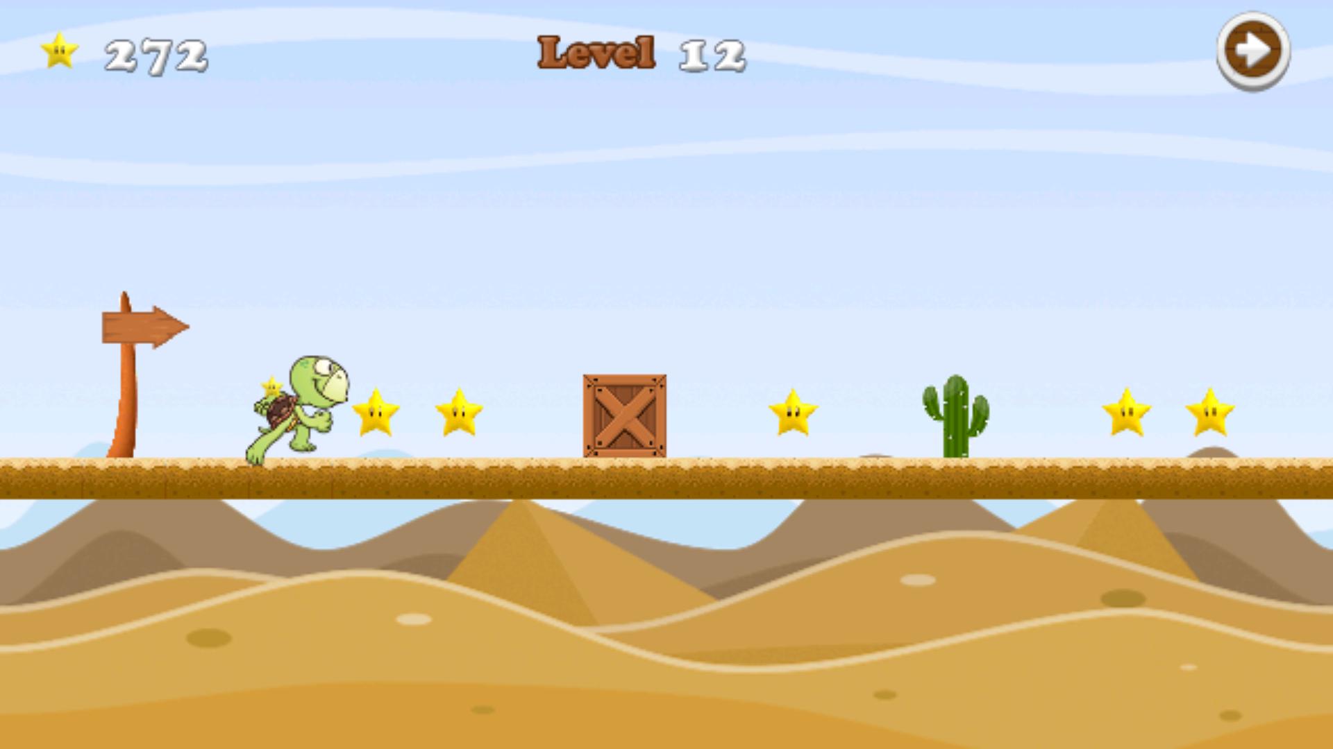 Turtle Run in desert