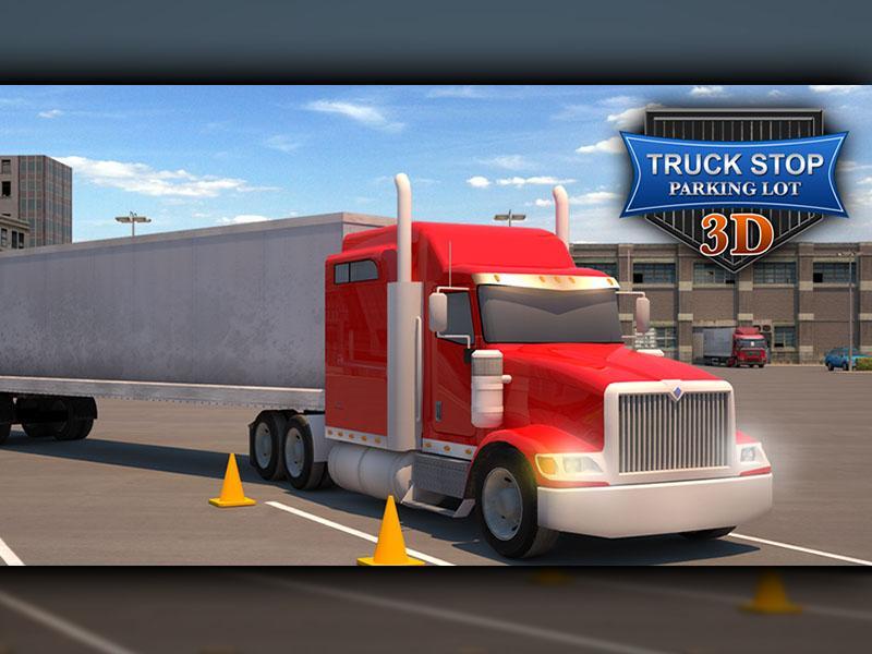 Truck Stop Parking Lot 3D