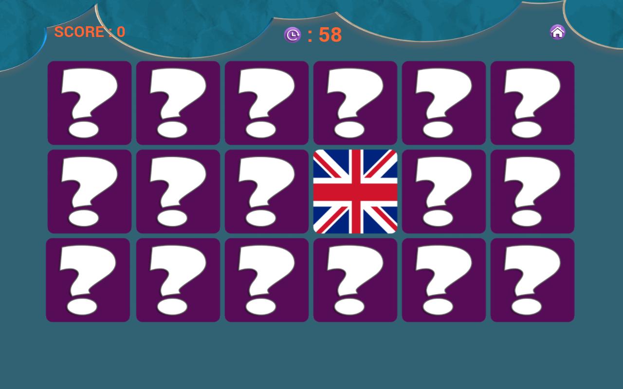 Flags Matching Game