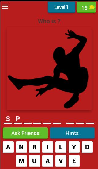Guess SuperHeroes quiz