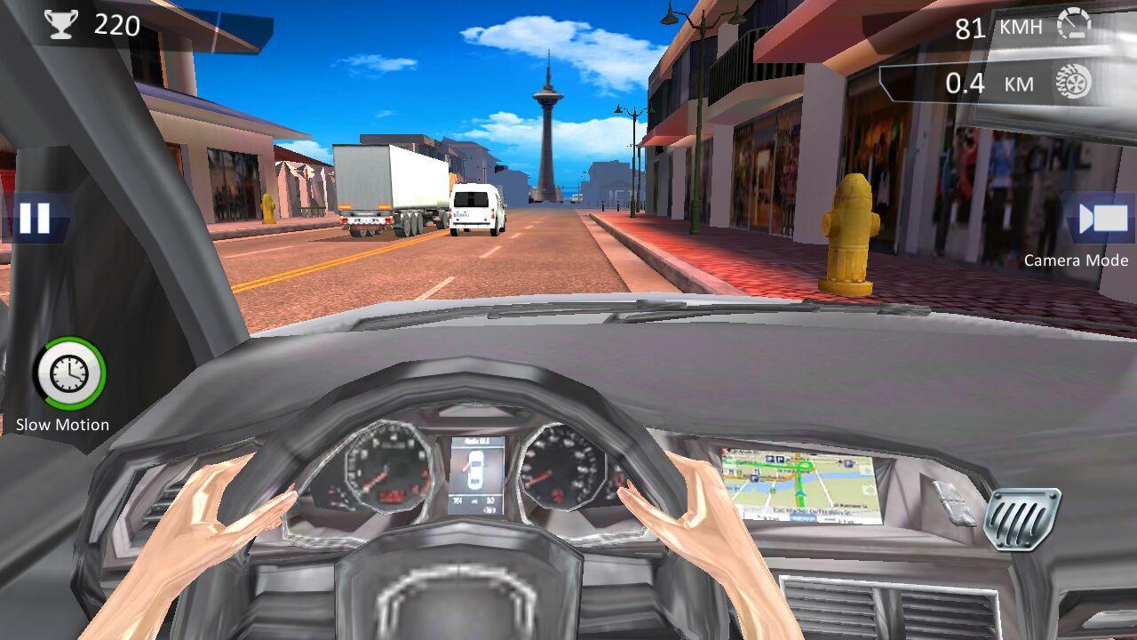 Speed Traffic Driving In Car