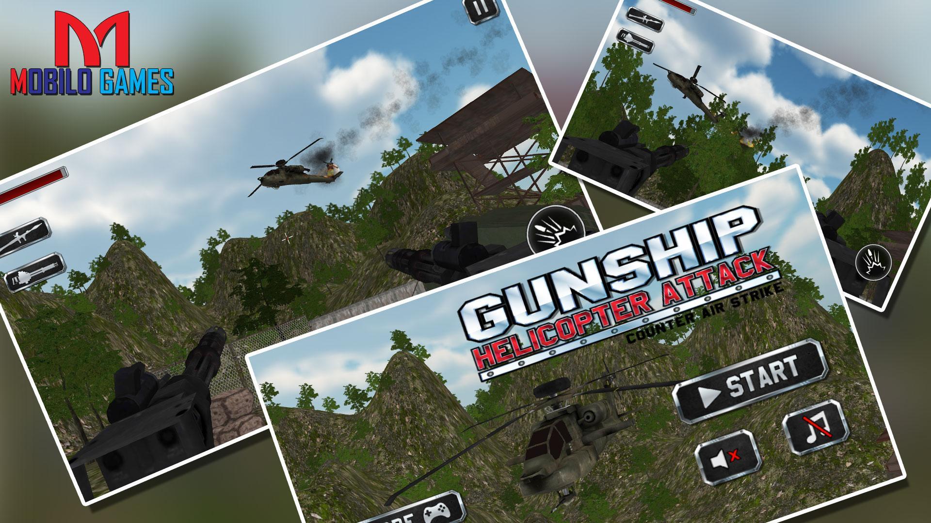 Gunship Helicopter Air Strike