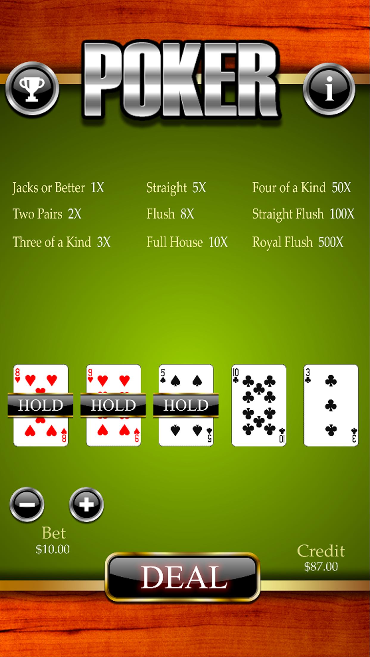 Simple Video Poker