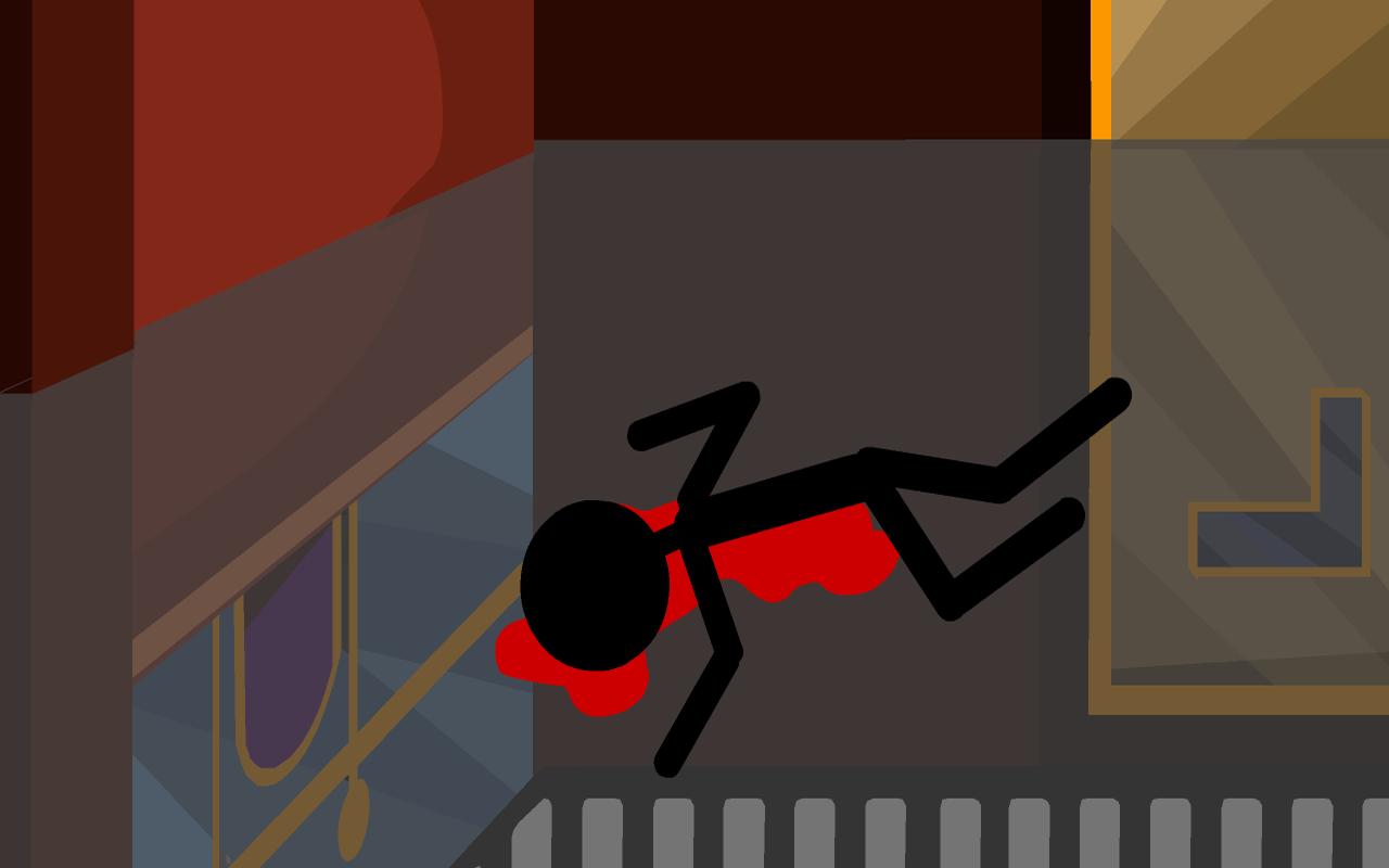 Stickman. Bloody cinema ticket
